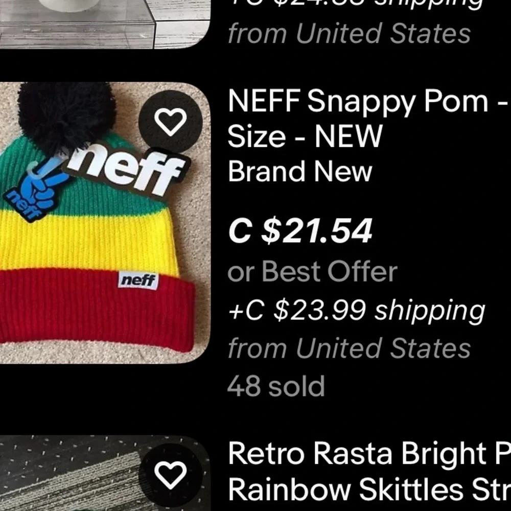 Neff Beanie / Color Rasta / One Size / New - Picture 6 of 6